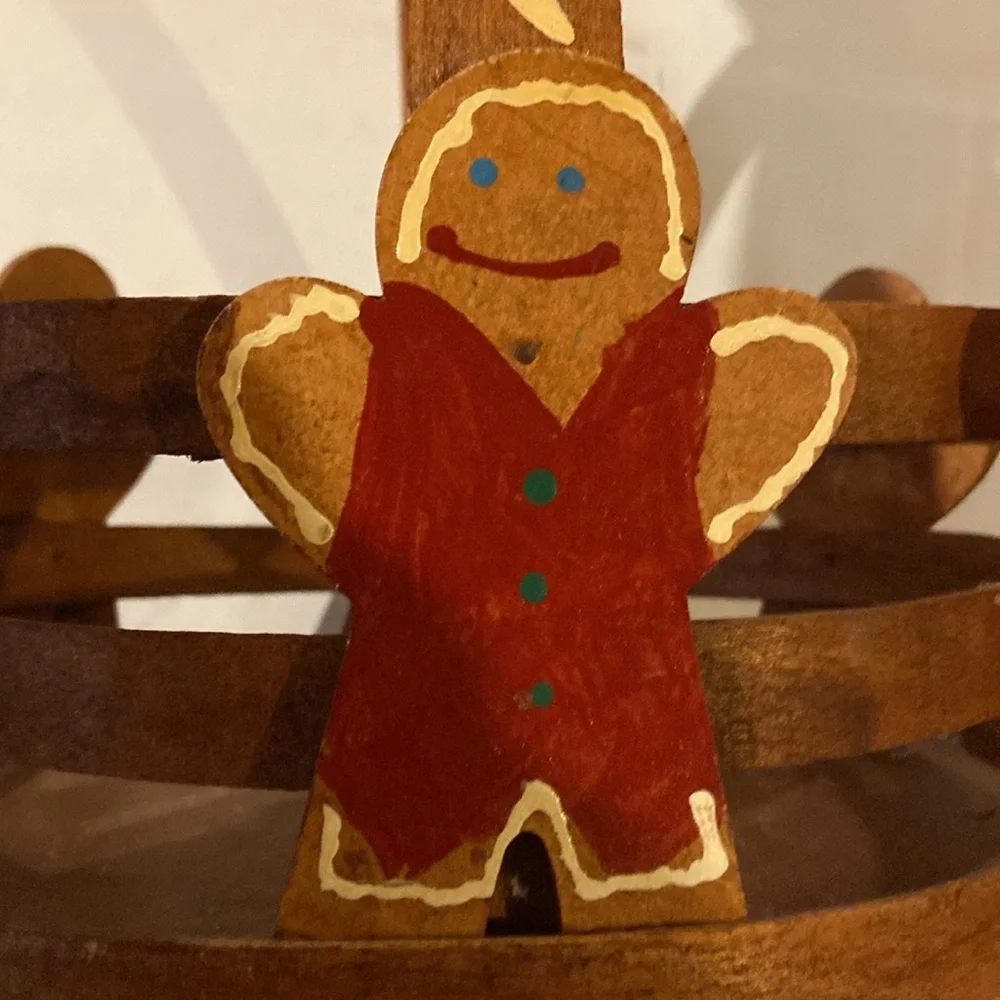 Vintage Gingerbread Man Basket